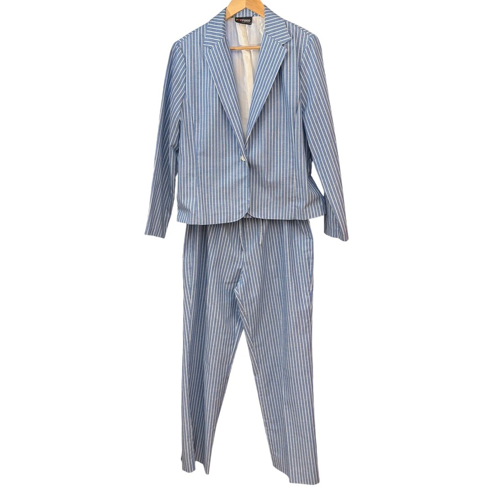 Vintage RRRuss Union Made Pant Suit Set Nautical Preppy Coastal Chic Academia